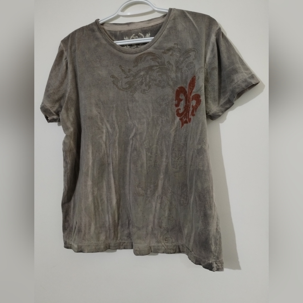 Men's Gray Graphic Short Sleeve Tee